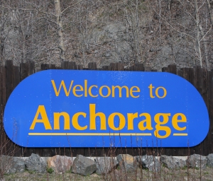 Welcome to Anchorage Alaska sign