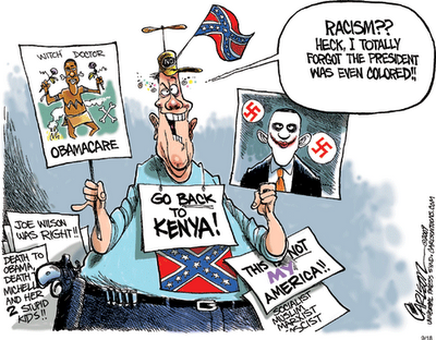 Tea Partiers & Birthers continue to claim their movement is not based on racism.